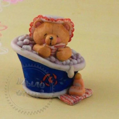 Силиконовая форма Мишка в ванне, 3D
