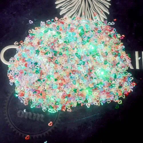 Sequins heart multicolored chameleon 1 kg cosmetic ingredient Mylo Opt