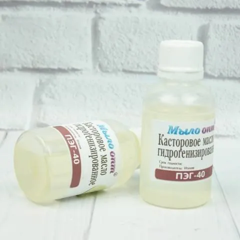 ПЕГ-40 касторова олія гідрогенізована, 50 грам 20.85 грн. рейтинг ⭐⭐⭐⭐⭐ Мило Опт