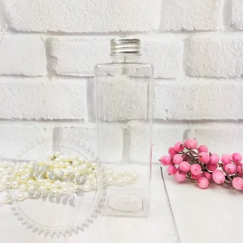 Bottle Body transparent 250 ml with aluminum cap from 100 pcs cosmetic ingredient Mylo Opt