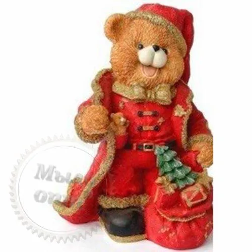 Silicone mold 3D Bear in a fur coat, 414.48 UAH, rating ⭐⭐⭐⭐⭐ Milo Opt