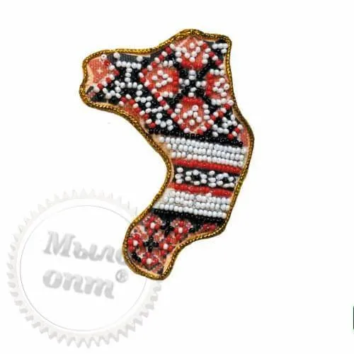 Kit for embroidery with beads Magnet Map of Ukraine Rivne region, 100.50 UAH, rating ⭐⭐⭐⭐⭐ Milo Opt
