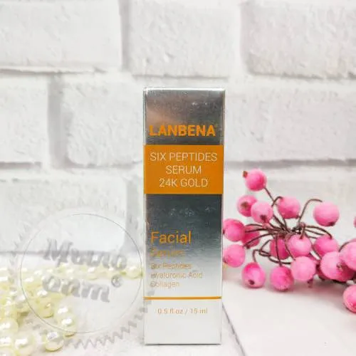 Lanbena anti-aging cocktail with peptides and 24K gold, 15 ml, 187.50 UAH, rating ⭐⭐⭐⭐⭐ Milo Opt