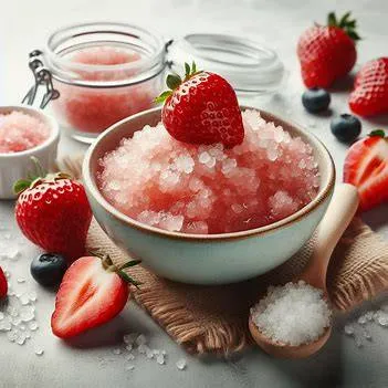 Сахарный скраб "Клубничный смузи" для нежной кожи